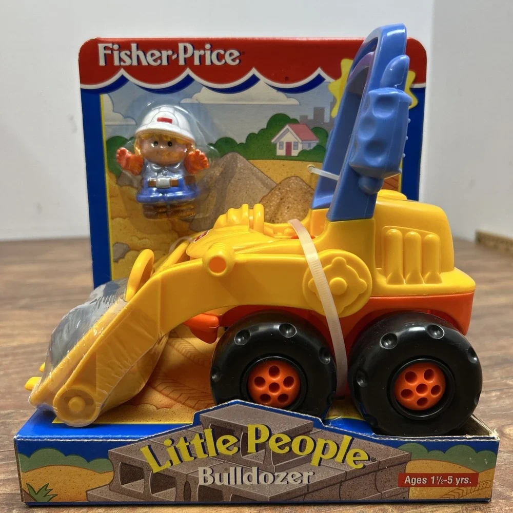 Fisher Price Little People Bulldozer Construction Vehicle Loader 1998 NEW 72648